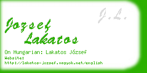 jozsef lakatos business card