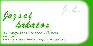 jozsef lakatos business card